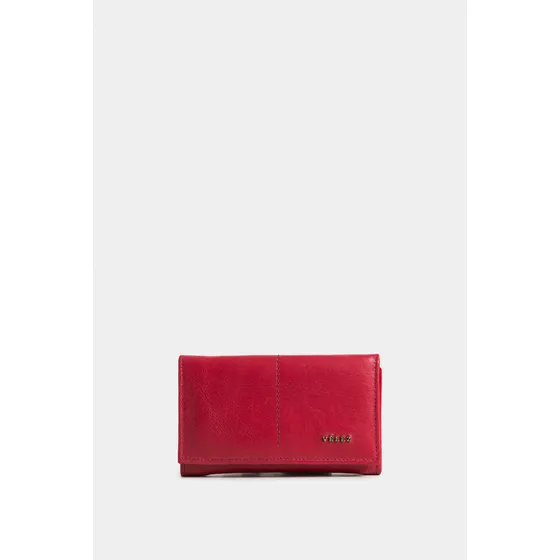 Vélez Billetera Plegable 3.0 Cuero Mujer Amplia Cap Rojo