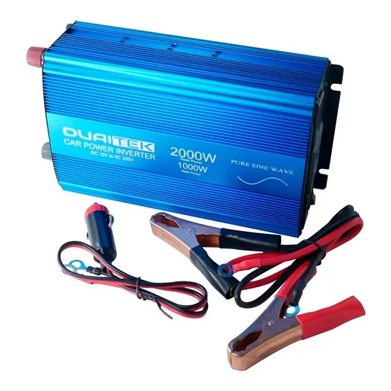 Inversor 12v A 220v Alterna 2000w Bateria De Auto Onda Pura
