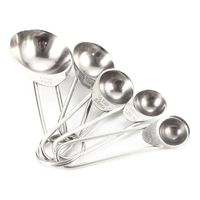 Cuchara Medidoras De Acero Inox Reposteria X 5 Pzas