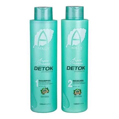Kit Argila Branca Detok Redutor E Volume Hidratação Fragrância Do Tratamento Aroma Perfumado Cor De Cabelo Os Tipos De Cabelo