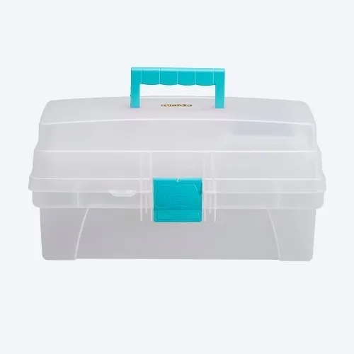 Caja Organizadora Para Maquillaje Vanity 14'' Con Espejo Color Natural - Transparente