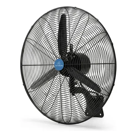 Ventilador De Parede Industrial 76cm Oscilante 3 Pás Rf-750 Grade Metalica Controle 3 Velocidades Refriforte 26 Cm 60 Hz Preto 127v