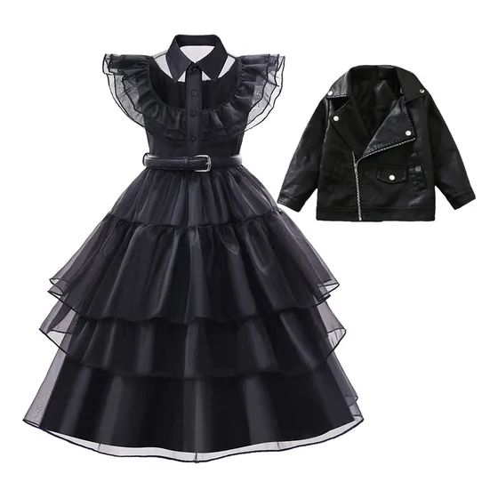 Vestido De Graduación Wednesday Addams Para Niñas Adolescent