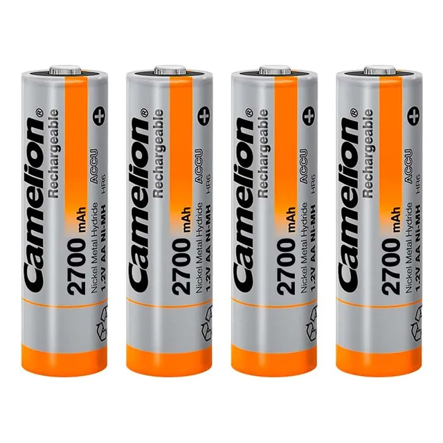 Pila Recargable Aa 2700mah (4 Pilas) Camelion 1.2v  2a Accu