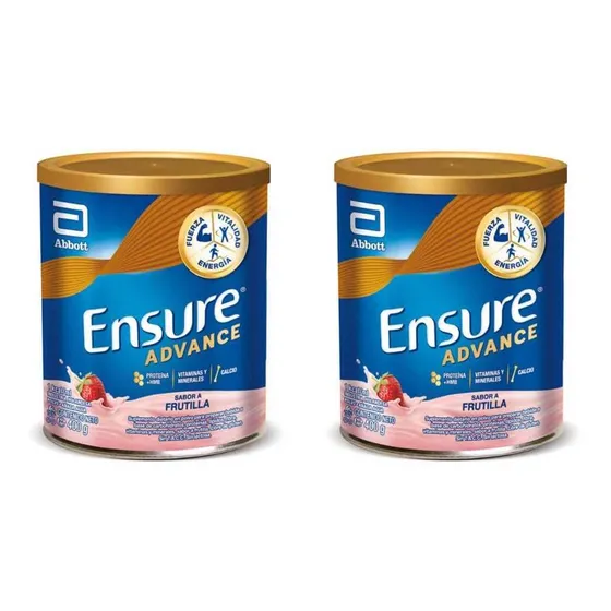Combo X 2 Ensure Advance Frutilla En Polvo 400 Gr