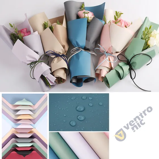 Papel Coreano Impermeable Flores Regalo Decoracion Amor 40pz