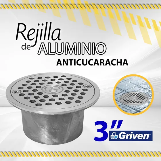 Rejilla De Aluminio Redonda Anticucaracha 3 Griven / 09782