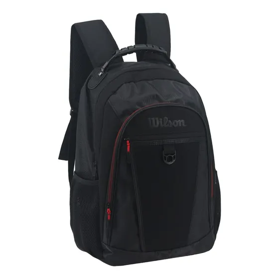 Mochila Wilson Porta Notebook Cerradura Candado Urbana Reforzada Oficina Trabajo Universitaria Color Negro