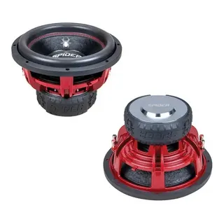 Subwoofer Doble Bobina Spider De 12 Pulgadas 4000w Sr-12max2 Color Negro / Rojo