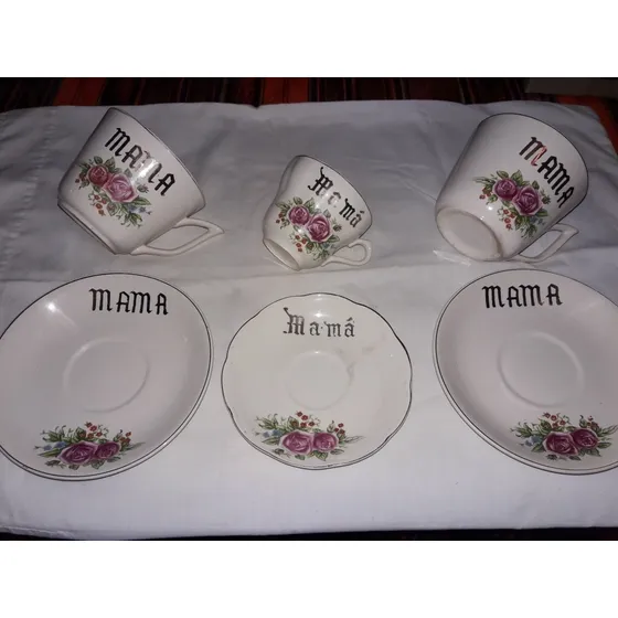 Tazas De Cerámica Día De Las Madres 3 Juegos 30 Verdes 