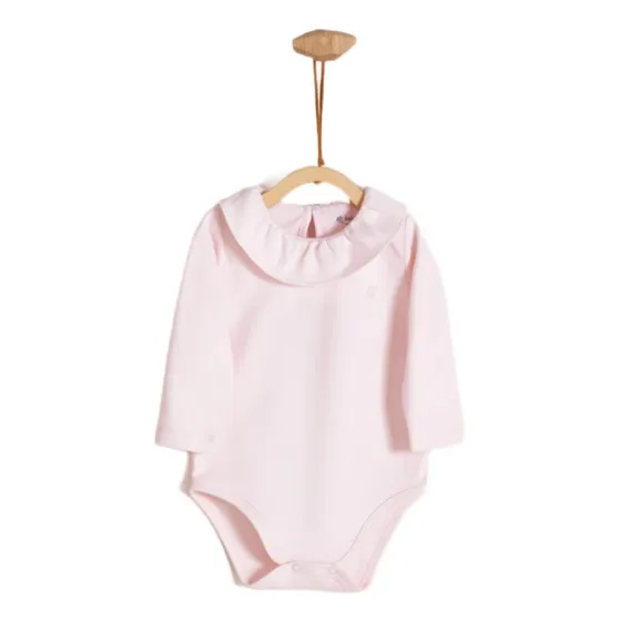 Body Manga Larga Pima Colors - Rosa Babycottons