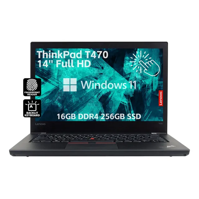 Thinkpad T470 Touch Intel Core I5 7300 16g 256g Win11 Fhd