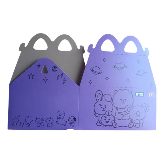 Cajita Combo Mcdonald Bt21 Original Vacía Para Armar