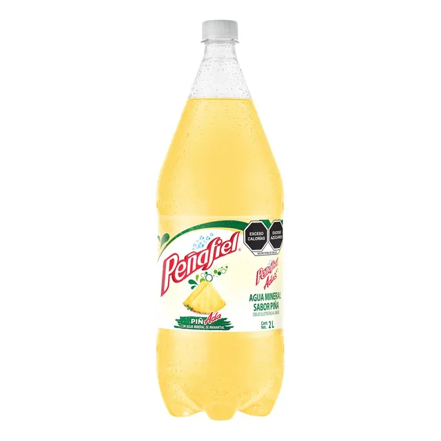 6 Pack Agua Mineral Sabor Piñada Peñafiel 2 L