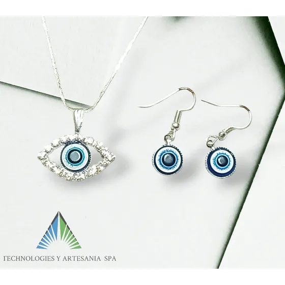 Set  Collar  Ojo Turco  + Aros