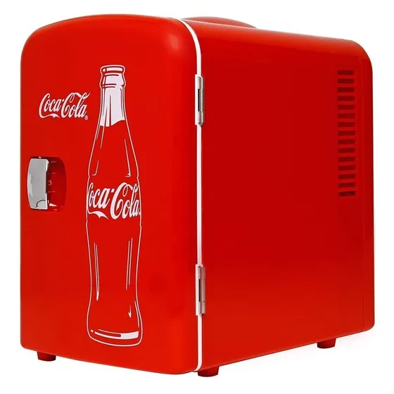 Refrigerador frigobar Coca-Cola KWC-4C color rojo con capacidad de 4L