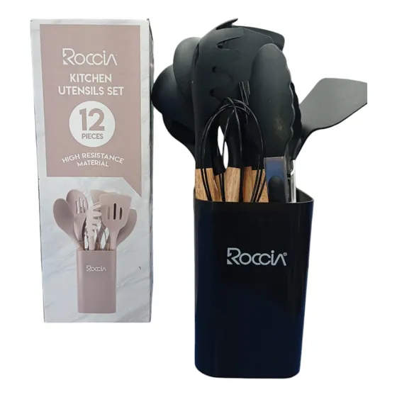 Kit De Utensilios De Cocina De Silicona 12 Pzs Roccia