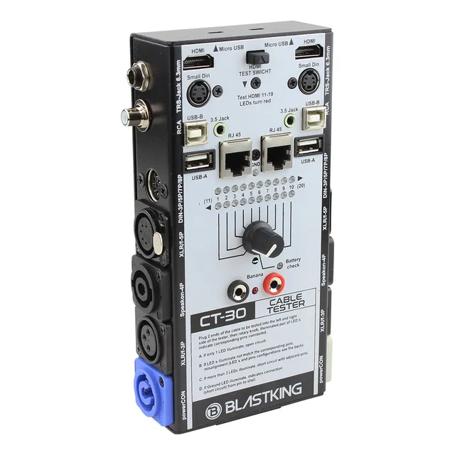 Probador De Cable Audio Blastking Ct-30
