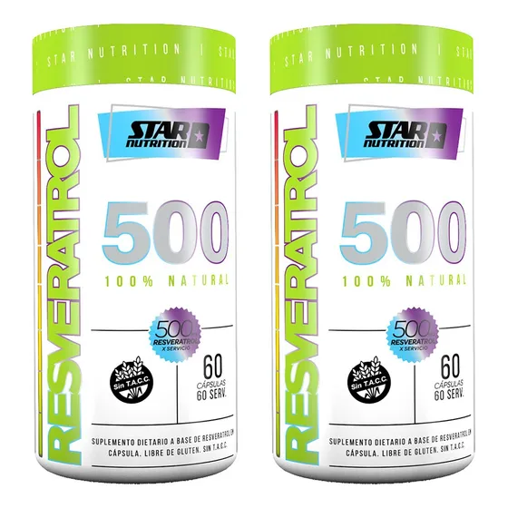 Star Nutrition Resveratrol 500 Antioxidante 60 Capsulas X2 U