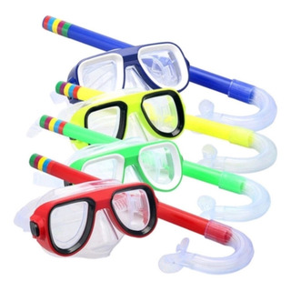 Óculos Máscara Para Mergulho C/ Snorkel Kit Infantil Natação Óculos Máscara Para Mergulho C/ Snorkel Kit Infantil Natação