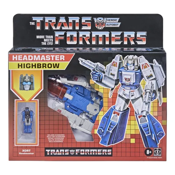 Figura Headmaster Retro Hasbro Transformers Highbrow +8