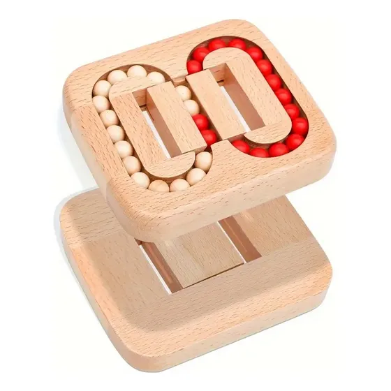 Mesa De Madera Laberinto Balance Junta Plana Juego De Pelota