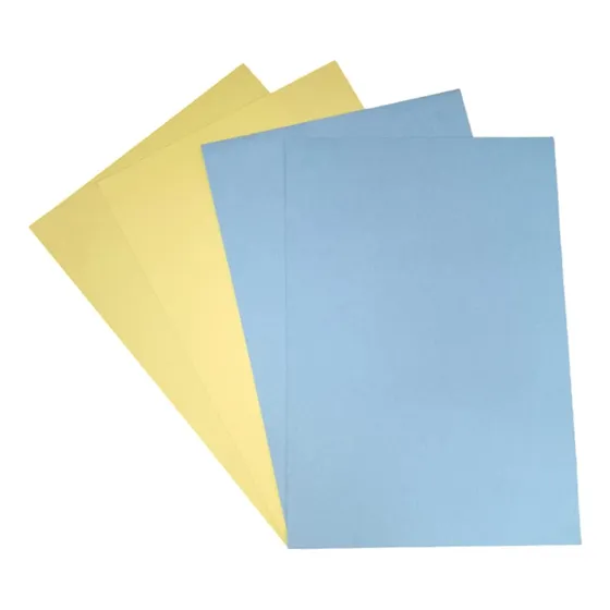 Cartulina Bristol Oficio Amarillo Y Azul  Paq De 100 Und