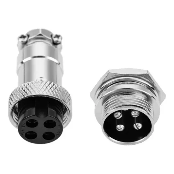 Par De Conector Circular Gx16 Mike - 4 Vias