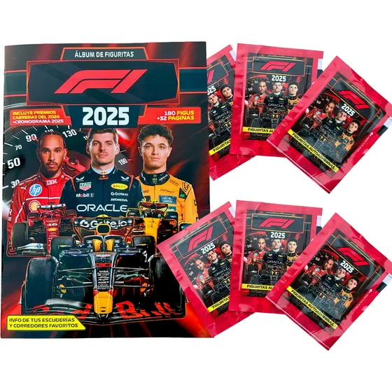 Figuritas Fórmula 1 2025 - Álbum + 20 Sobres | Fc