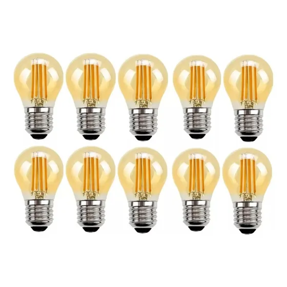 Pack 10 Ampolleta Vintage Retro Edison Led G45 4w E27