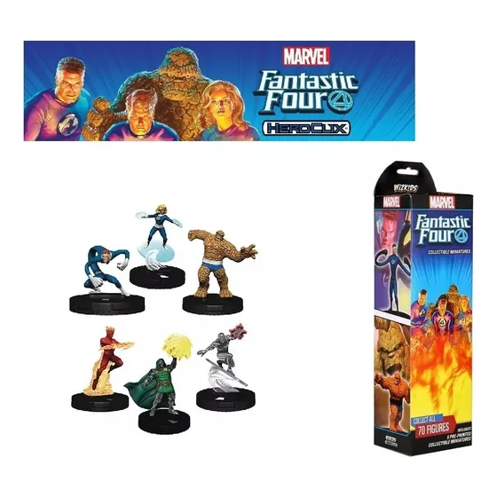 Pack 5 Figuras Heroclix 4 Fantasticos Fantastic Four Marvel