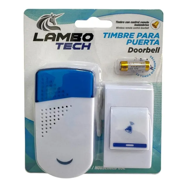 Timbre Inalámbrico Enchufe 220v + Control + Pila