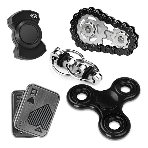 5 Piece Fidget Toys, Magnetic Slider/spinner For Stress And
