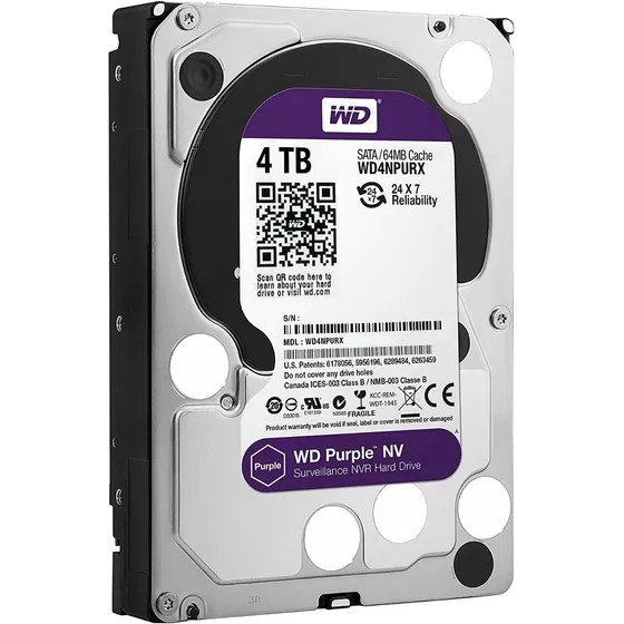 Disco Duro Hdd Western Digital Purple 4tb  Para Vigilancia