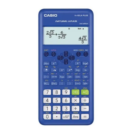 Calculadora Casio Fx82-laplus 252 Func V/colores