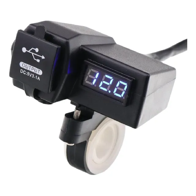 Cargador De Telefono Usb 6 A 24v Para Moto Voltimetro