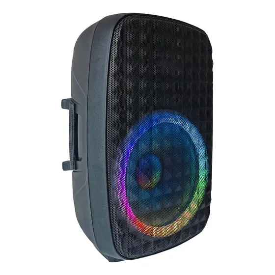 Parlante Amplificado 15  Woou Woou W1904 +pedestal Re2421 Negro