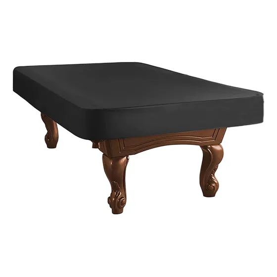 Capa De Mesa De Sinuca De Tecido De Boi Com Cordão, Preta