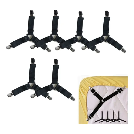 6×fijadores Triangulares Para Sábanas Domésticas
