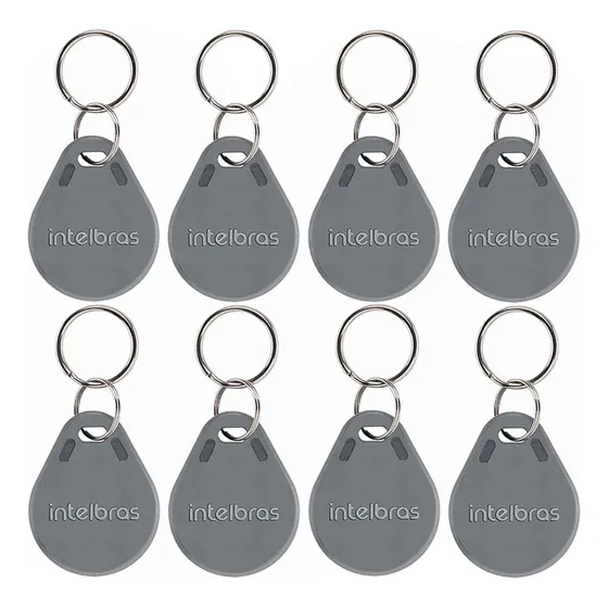 8 Chaveiros Aproximação Rfid Th1000 Mf 13,56 Mhz Intelbras