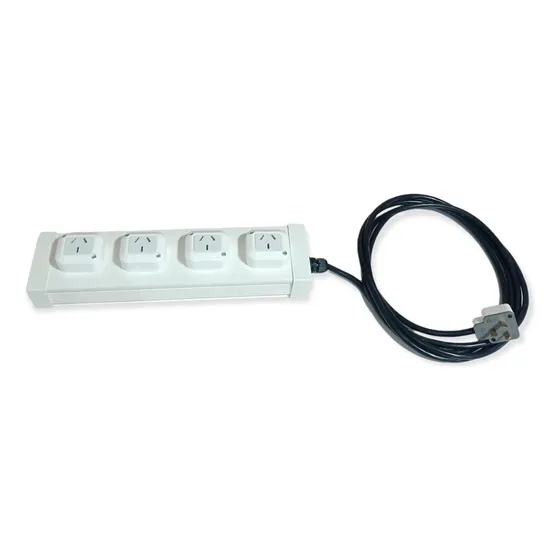 Alargue Zapatilla Reforzada 20 Amper X4 Tomas 1 Mt 3x4mm