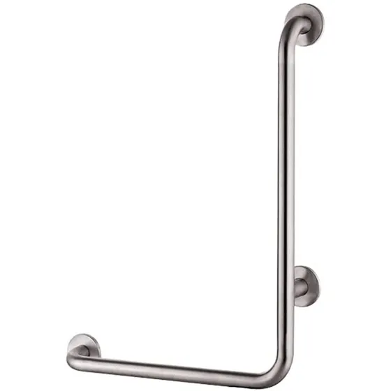 Handiya Mango Seguridad Reposabrazo Acero Inoxidable Forma L