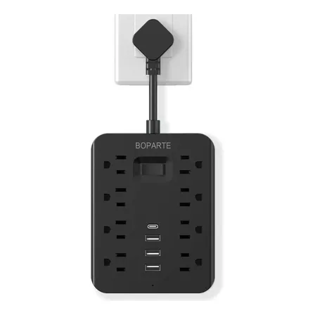 Multicontactos Extension 8 Salidas, Pd 30w 3 Usb 1 Tipo C