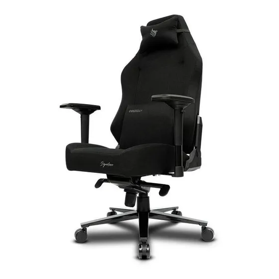 Cadeira Gamer Pichau Nova Signature Obsidian, Preta, Cor Preto Material do estofamento Tecido