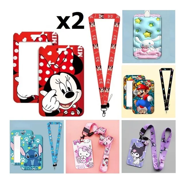 Porta Carnet De Stitch Con Cinta Porta Carnet Lanyard