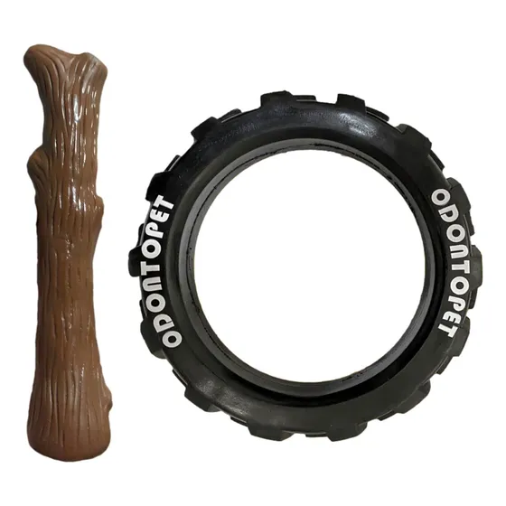 Kit Brinquedo Odontopet Para Cachorro Até 15kg Mordida Forte