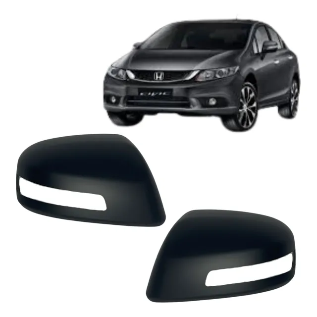 Par Capa Retrovisor Honda Civic 2012 2013 14 A 2016 C/ Pisca