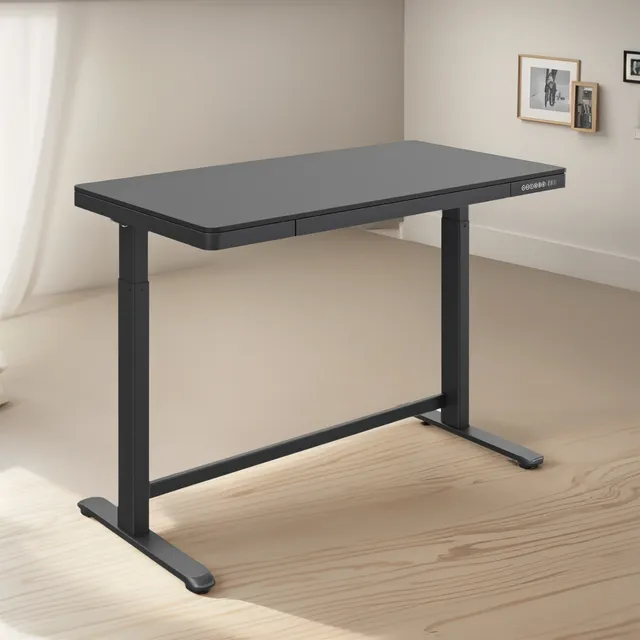 Escritorio Moderno Regulable En Altura Up Negro Bonno