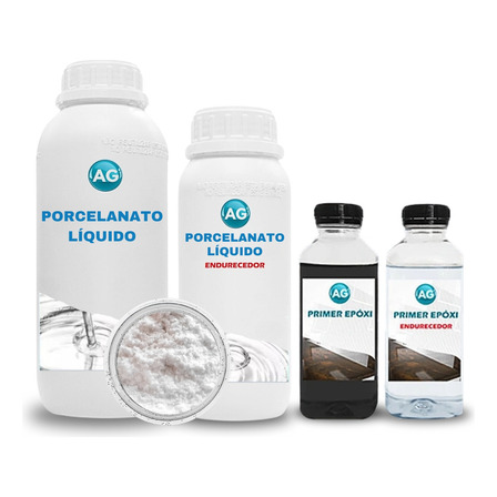 Kit Porcelanato Líquido Metálico Perolado Branco Ag Por M² Kit Porcelanato Líquido Metálico Perolado Branco Ag Por M²