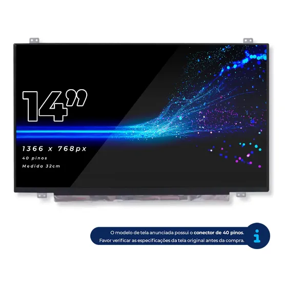 Bring IT DM4-1024TX Tela preta para laptop de 14"